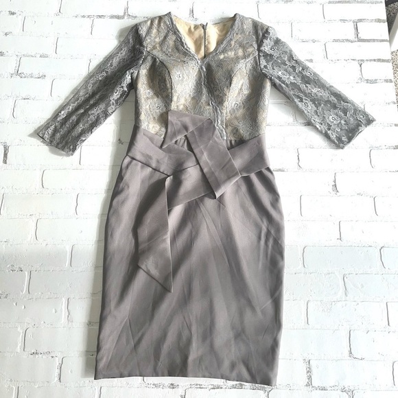 𝅺🍰 NWT TS Couture Size 8 Grey Special Occasion Dress - Picture 1 of 8
